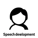 Минималистичная иконка развития речи ребенка для участников семейного фестиваля Табуретка Фест